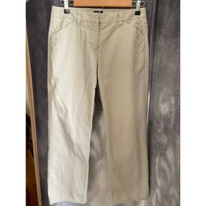 J.Crew Favorite Fit Chino Pants Womens 4 Beige Stone Cotton Straight Leg RN77388